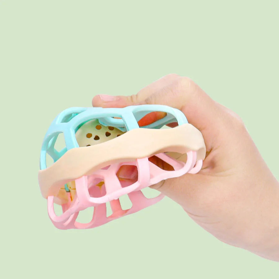 Jouets pour bébé de 0 à 12 mois, hochet rotatif, balle, activité de préhension, jouet de développement pour bébé, anneau de dentition en Silicone, jouets sensoriels pour bébés