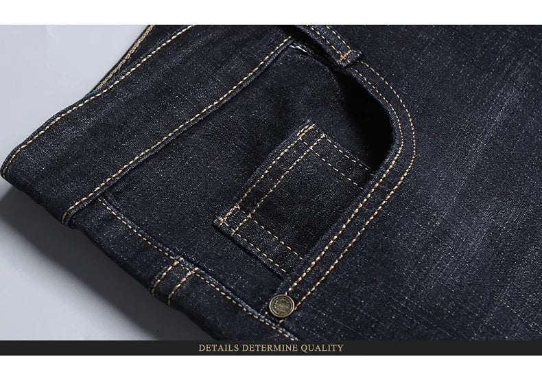 Jean classique pour homme, salopette en denim, doux, noir, taille 32-38, nouvelle collection