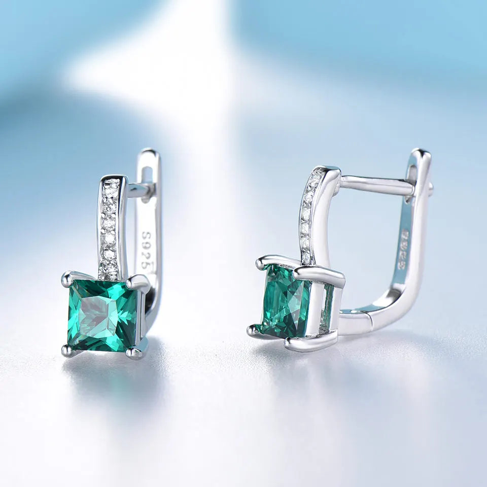 Characterlevez ald Square Jewelry Set pour femme, matiques élégantes, pendentif, clip, boucle d'oreille