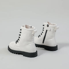 Bottes d'équitation pour enfants, chaussures de marque blanches, souples et décontractées à plateforme, nouvelle collection automne