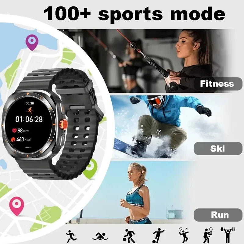 2025 nouvelle montre intelligente GT7 Ultra 1.52 pouces AMOLED HD affichage Bluetooth parlant sport Smartwatch hommes femmes montre cadeau
