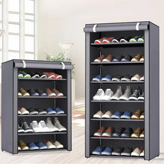 Étagère à chaussures en tissu anti-poussière, armoire à chaussures multicouche non tissée, support de rangement Simple, armoires peu encombrantes pour la maison, étagère à chaussures