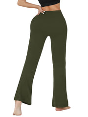 Pantalon évasé Super doux pour femmes, taille haute, contrôle du ventre, Leggings de Yoga, bas de cloche