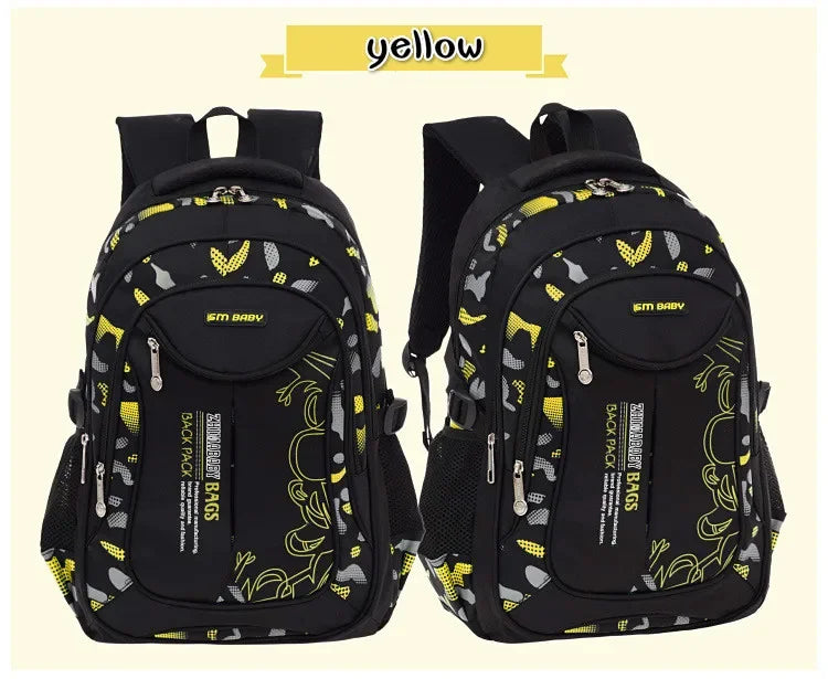 SR-Sac à Dos d'École Primaire Étanche pour Garçon, Cartable de Livres, Orth4WD