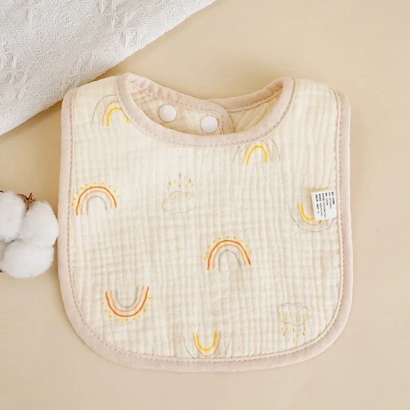 Bavoirs en gaze en forme de U pour bébé, 6 couches, serviette de salive en coton, tissus pour nouveau-né, écharpe Bandana pour garçon et fille, bavoir d'alimentation, nouvelle collection