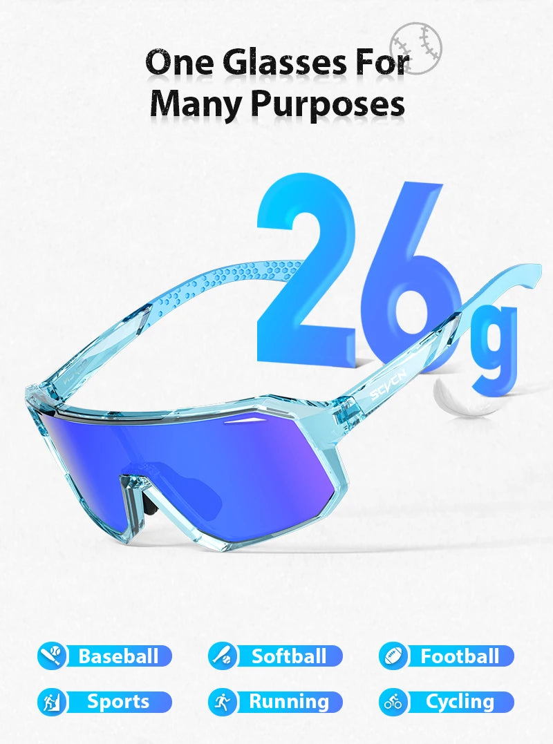 SCVCN enfants cyclisme lunettes de soleil enfants cyclisme lunettes UV400 vélo lunettes filles vtt Camping pêche Sports de plein air accessoires