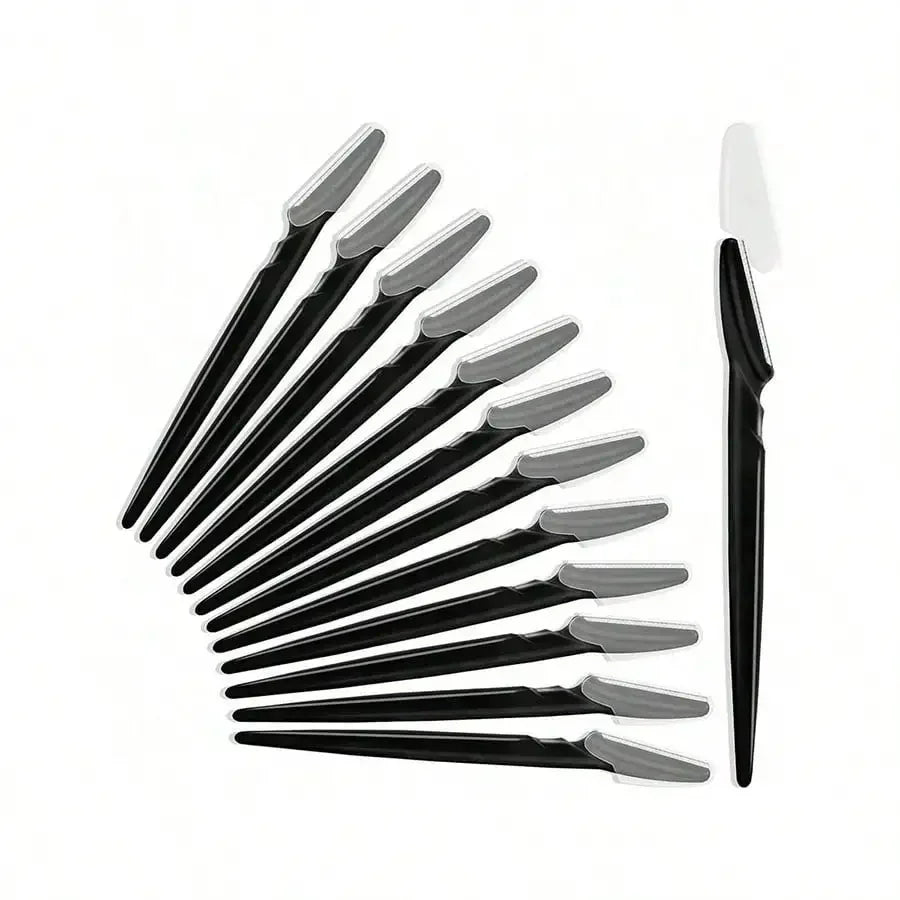 EyebloguRazor-Tondeuses pour femmes et hommes, Épilateurs pour le visage, Rasoirs polyvalents, Exattente du visage, Noir, 6 pièces, 12 pièces