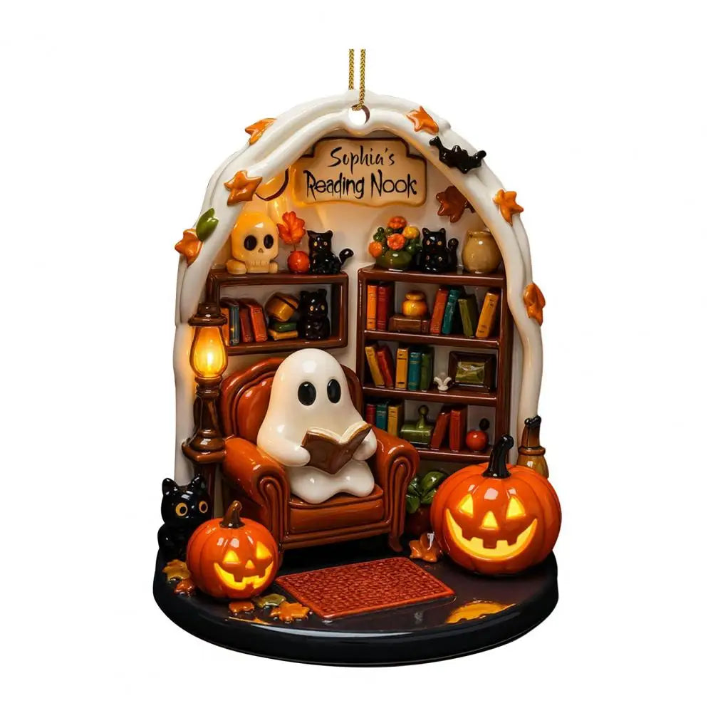 Cute Halloween decorations, warm Halloween ornaments, scary ghost ornaments for home interior decoration, acrylic for reading