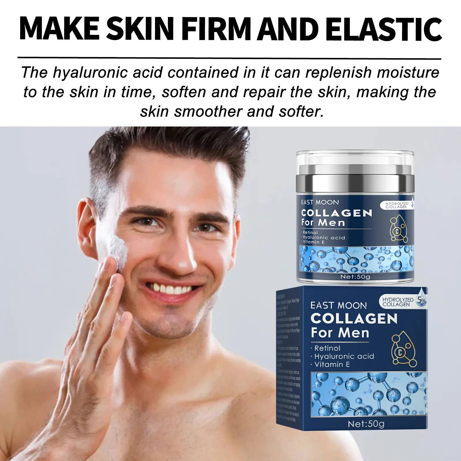 Crème pour le visage au rétinol pour hommes, raffermissante, Lifting du cou, estompe les ridules, Anti-poches, hydratante, nourrissante, produit pour la peau du visage