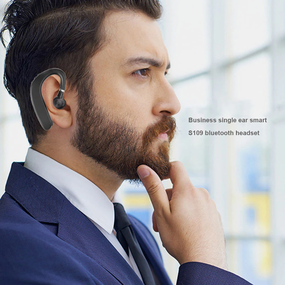 Casque sans fil Bluetooth 5.0, écouteurs d'affaires simples et durables, oreilles gauche et droite, écouteurs généraux pour téléphones mobiles