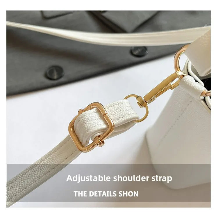 Sac fourre-tout de luxe pour femmes, sac seau élégant en cuir Pu en forme de V Chic, sac à main à couverture supérieure pour femmes, sac à bandoulière pour femme