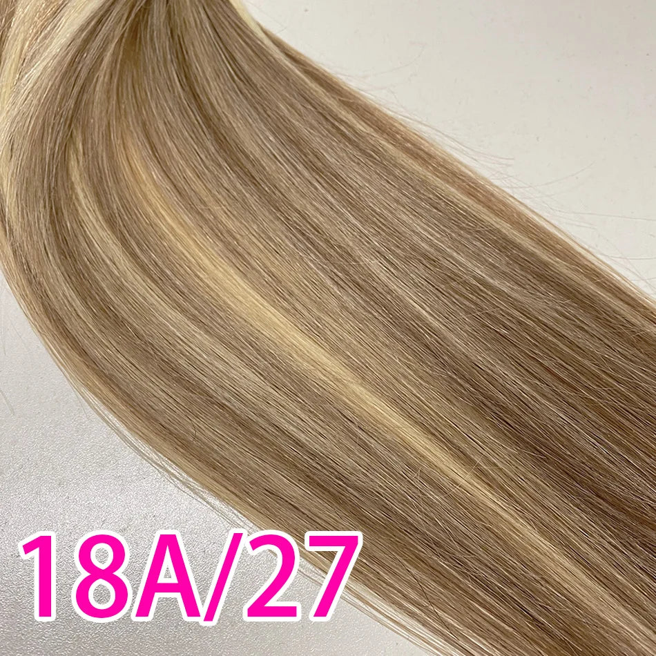 613 Straight Human Hair Bundles, No Weft, 100% Virgin, Highlighting Original Russian Natural Unprocessed Blonde Loose Extensions