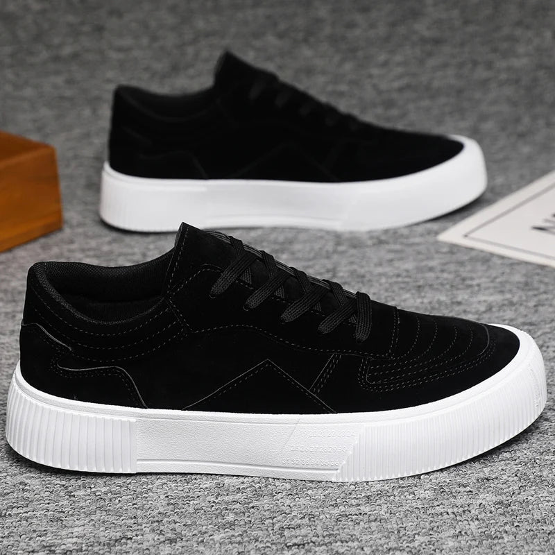 Baskets pour hommes chaussures plates de mode pour homme chaussures décontractées de haute qualité pour hommes classique confortable résistant à l'usure couleur Pure