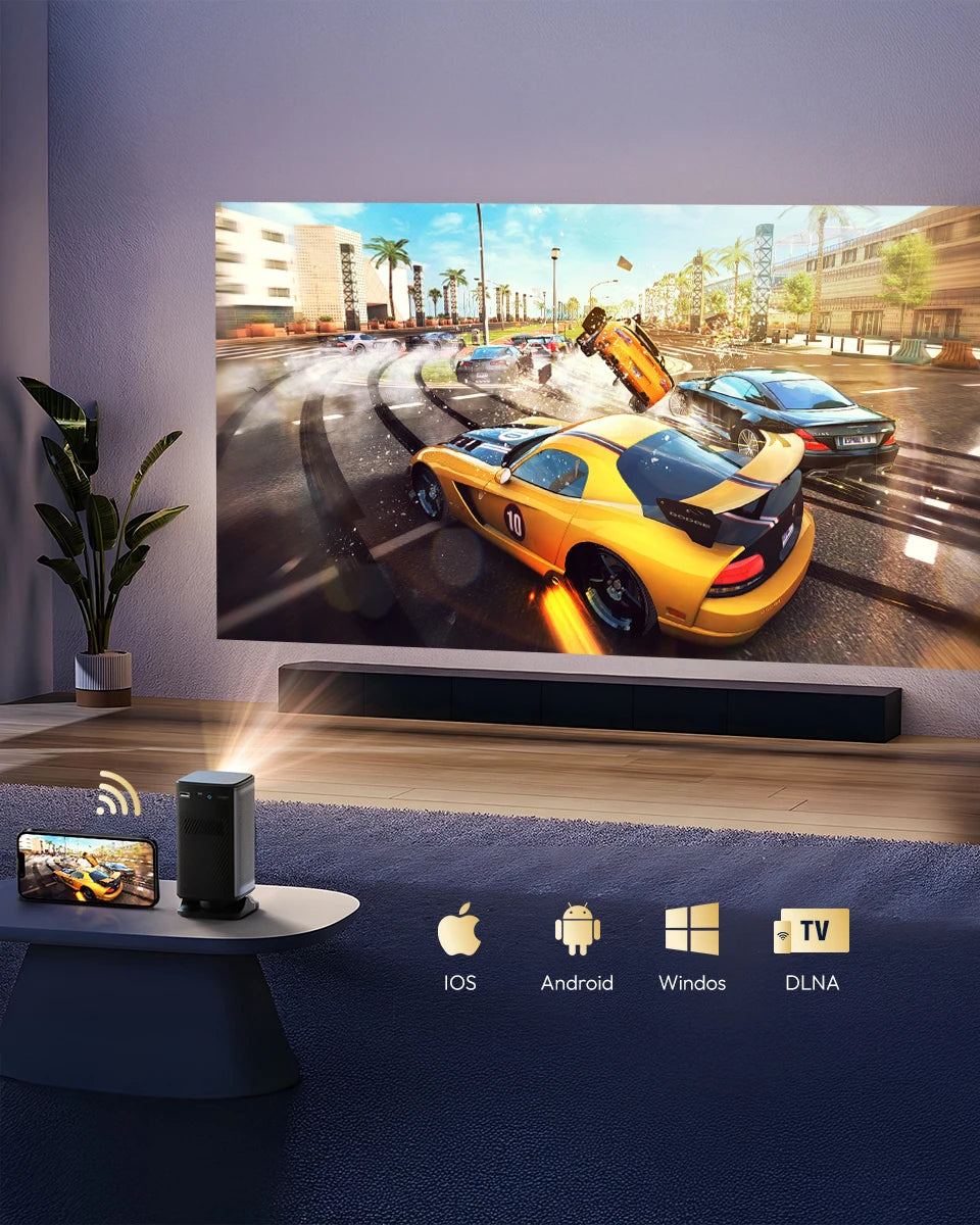 BYINTEK P70X Mini projecteur Portable avec batterie intégrée 4K Support 3D Wifi pour projecteurs de cinéma maison de nuit de films en plein air