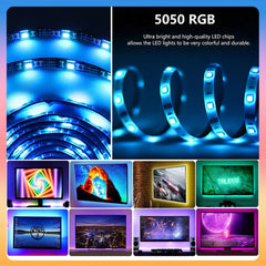 5V USB LED Strip Light, TV Backlight Strip with Remote Control, DIY Color Lighting, 49/49/55/58 inch, Decoration