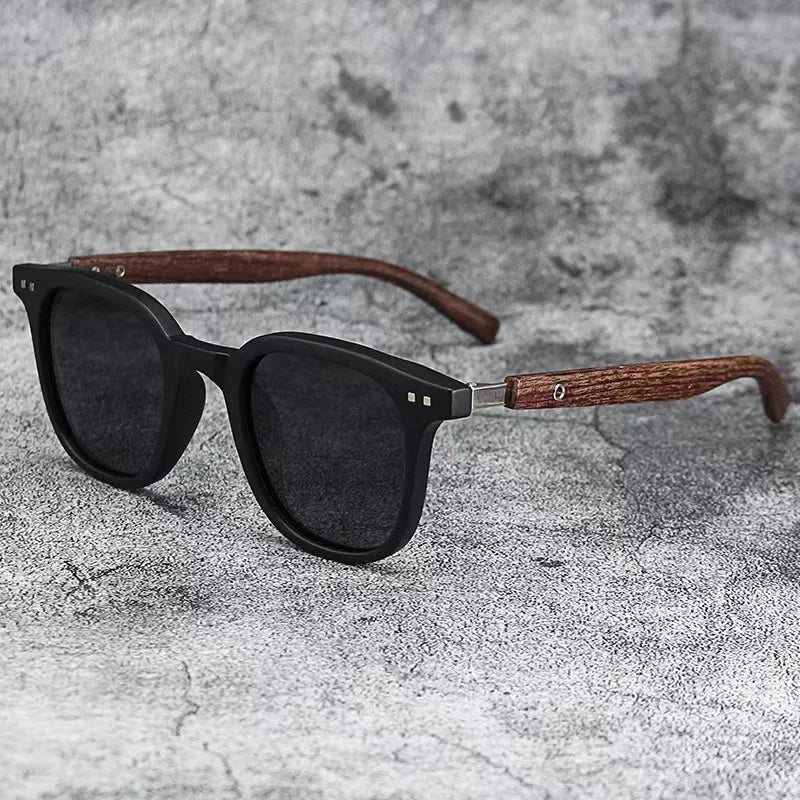 Retro wooden sunglasses for men and women, Mars polarized sunglasses, UV protection glasses, cycling, outdoor activities, street photography