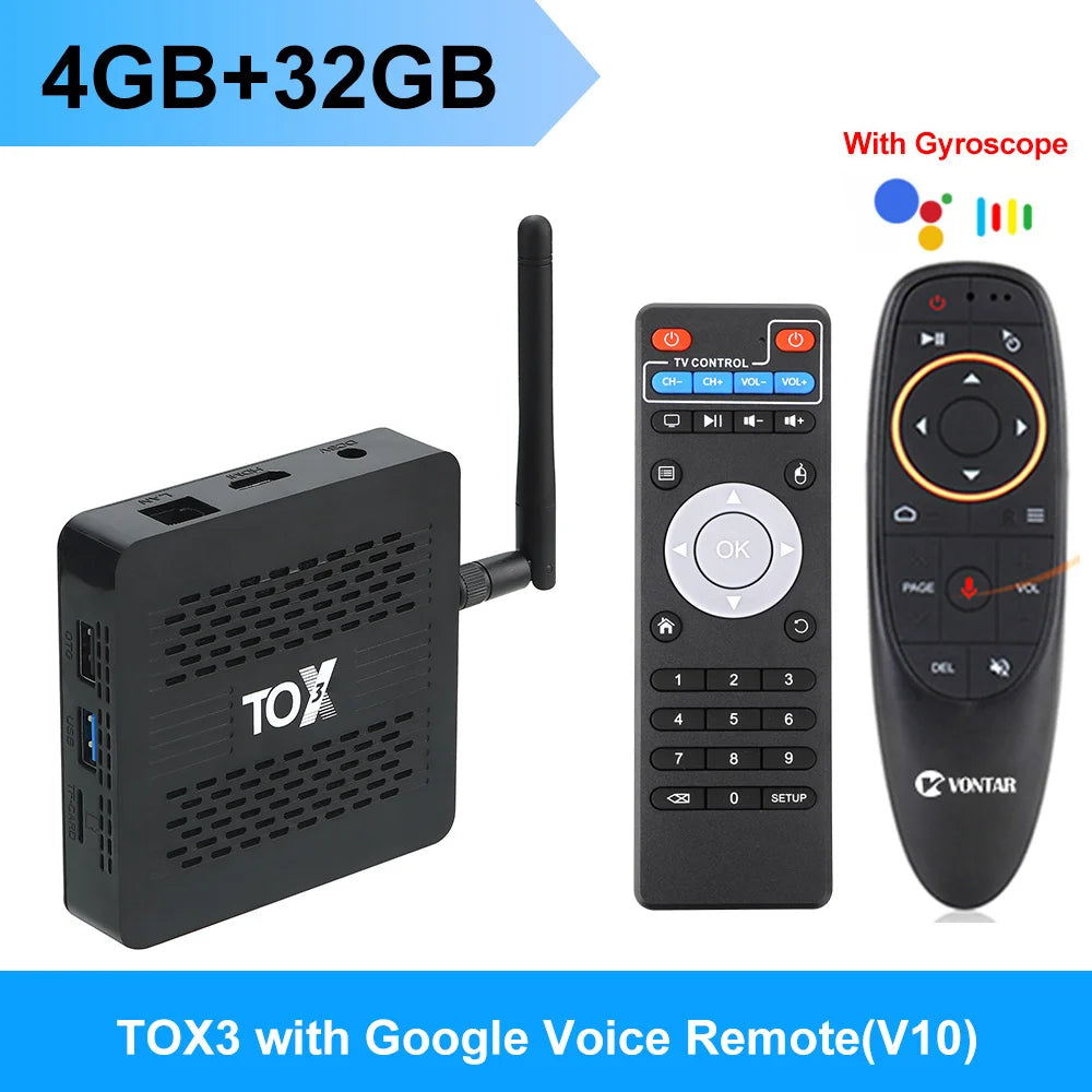 TOBERY-Boîtier Smart TV Android 11, Amlogic S905tage, 4 Go/32 Go, WiFi 1000m, BT, 4K, lecteur multimédia décodeur
