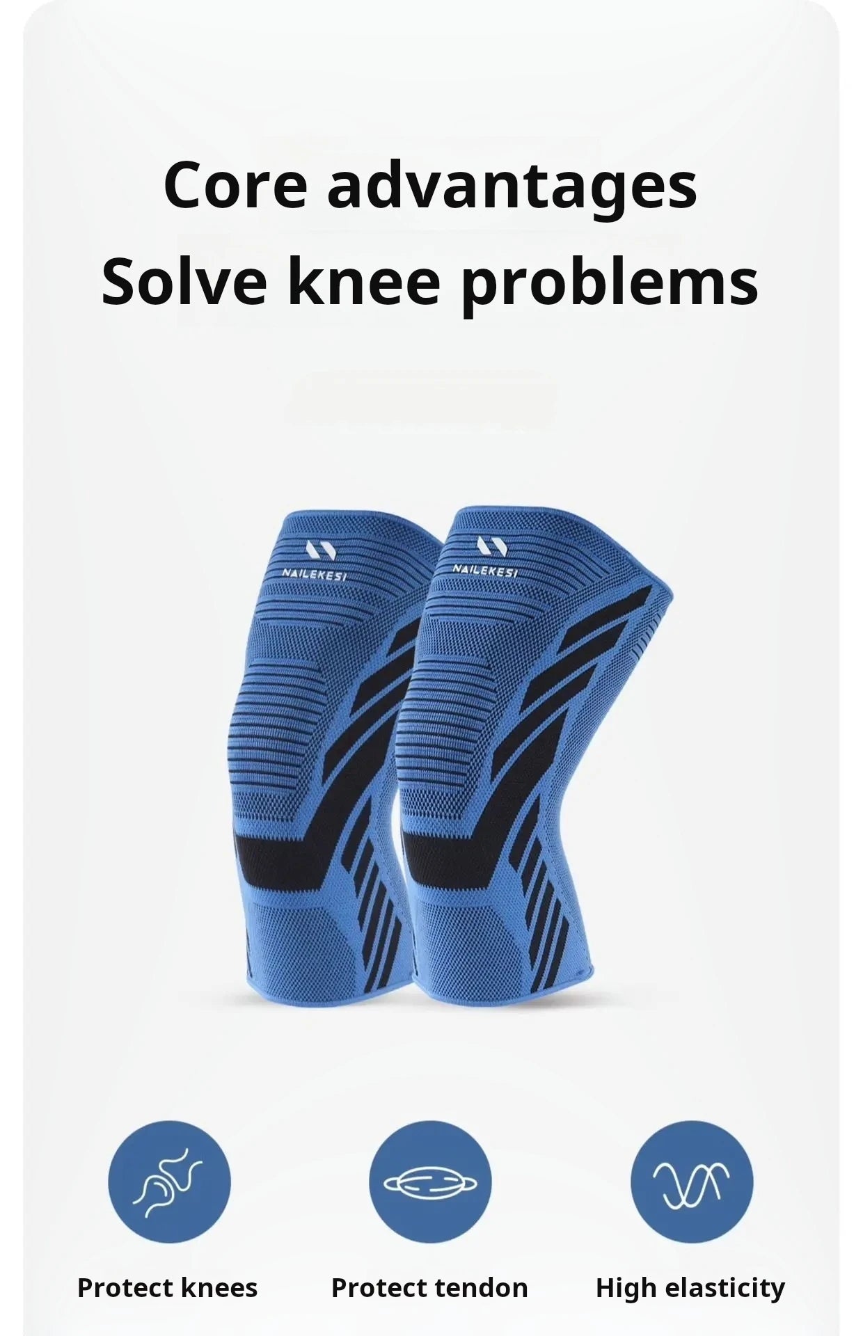 Men's slim summer sports, basketball, running, football, nylon, anti-slip protective gear, women's knee pads, autumn and winter