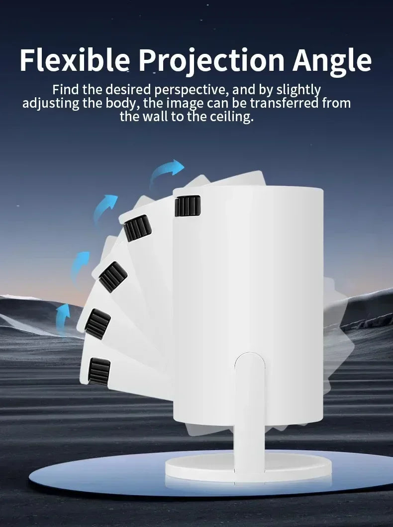 Projecteur de film extérieur 1080P LED, 270 °   Angle réglable, prise en charge USB/TV Box/téléphone/PC pour le camping