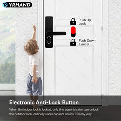 Serrure à empreintes digitales, étanche, Wifi, télécommande, Bluetooth, TTLock, carte d'application, Code numérique, serrure de porte intelligente électronique sans clé