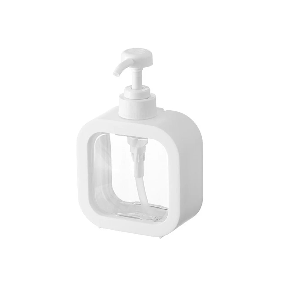 Bouteille distributrice de savon de grande capacité, bouteille de presse en plastique transparent et visible, adaptée aux voyages, à la cuisine, à la salle de bain