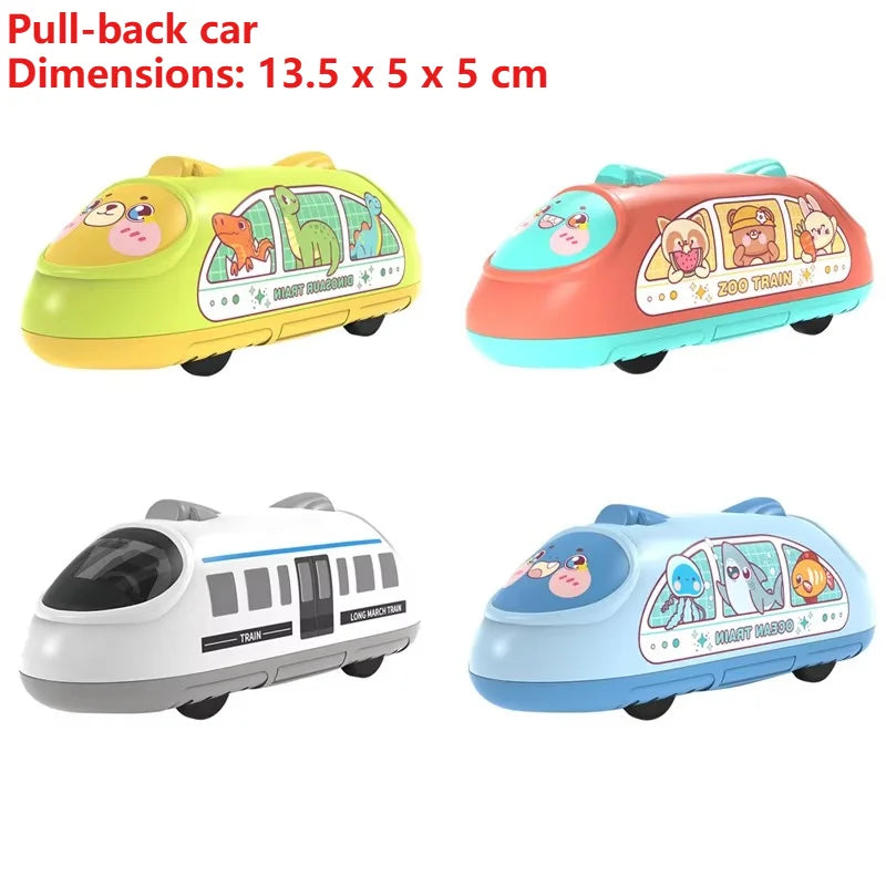 Train ferroviaire à grande vitesse pour enfants, jouet de voiture électrique, modèle de lumière sonore, jouets éducatifs pour garçons et filles, cadeau