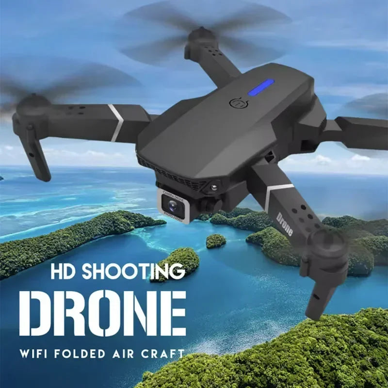 2024 nouveau E88 Pro WIFI FPV Drone grand Angle HD 4K 1080P caméra hauteur tenir RC pliable quadrirotor hélicoptère jouets cadeau