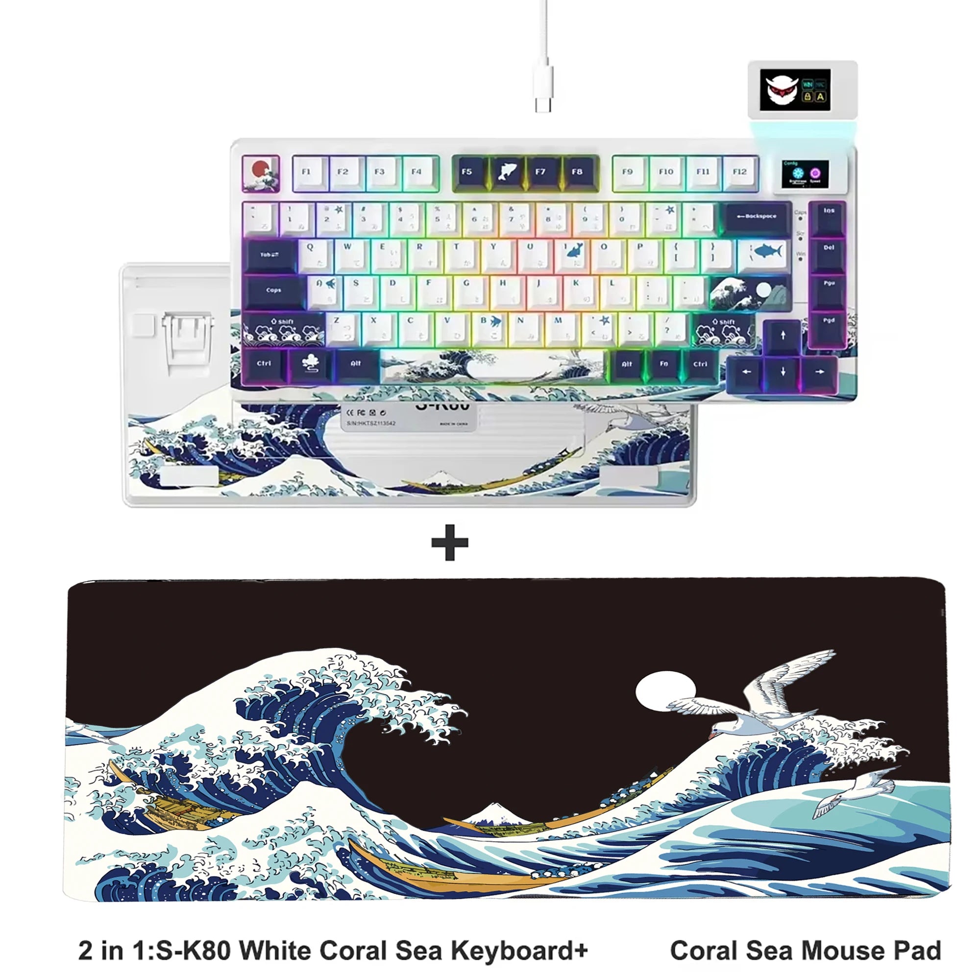 Womier S-K80 75% clavier avec écran OLED couleur clavier de jeu mécanique échange à chaud clavier joint montage rvb clavier personnalisé