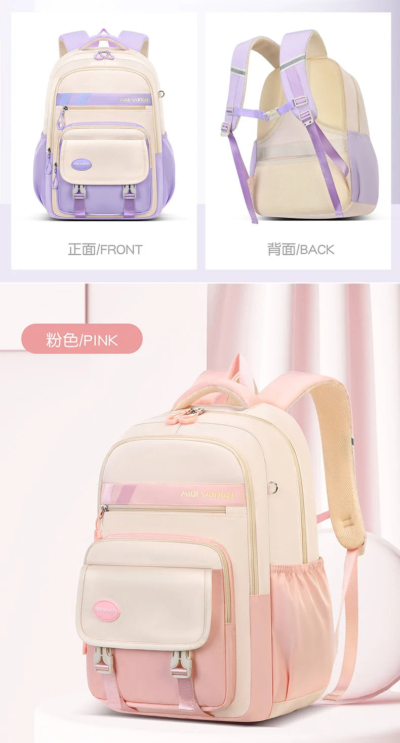 Sac à dos d'école pour enfants avec pendentif de dessin animé pour enfants adolescent Kawaii cartable filles enfants orthopédie sacs à dos imperméables sac