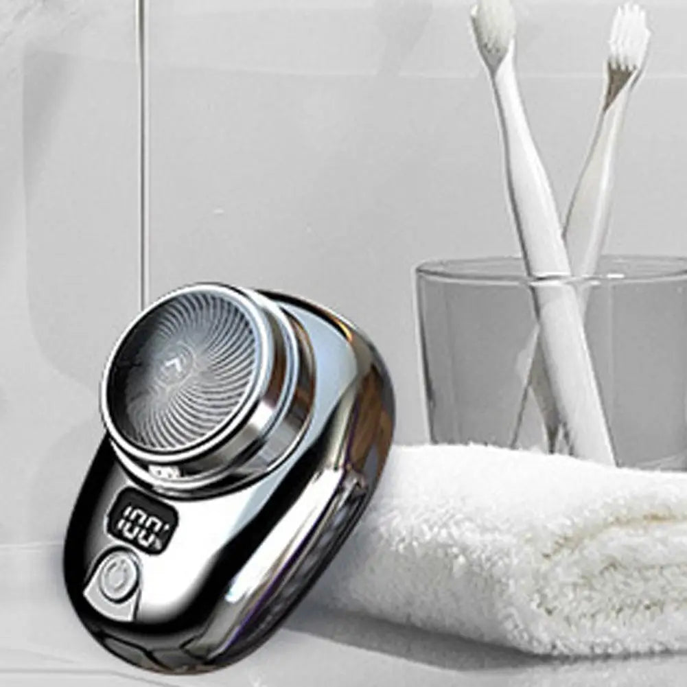 Mini rasoir électrique pour hommes, rasoir monté sur véhicule avec affichage numérique, rasoir de poche sans fil pour voyage, tondeuse à barbe pour le visage