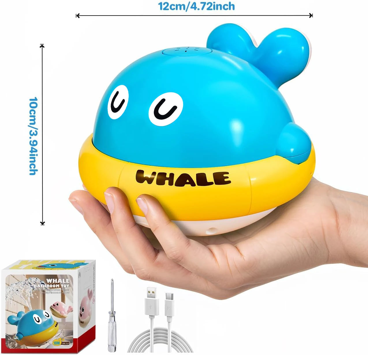 Jouets de bain pour bébé, jouets de bain pour enfants en bas âge, jouets de bain de baleine lumineuse, arroseur, Table d'eau de piscine, jouets pour nourrissons, fontaine de baignoire