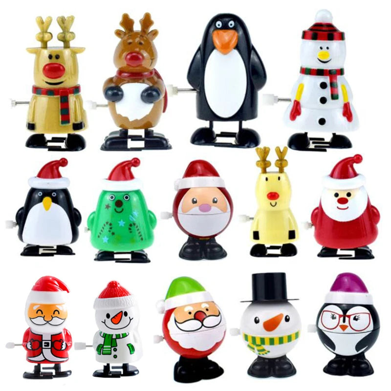 Jouets d'ornement de Noël pour enfants, père Noël sautant, wapiti, bonhomme de neige, fournitures de fête de la maternelle, cadeaux du Nouvel An