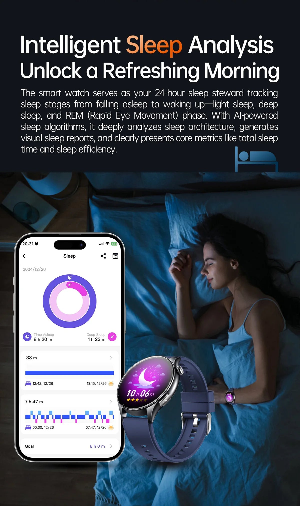 2025New surveillance de la santé acide uric pression artérielle oxygène sanguin analyse du corps montre intelligente ECG + PPG horloge montres intelligentes hommes pour IOS