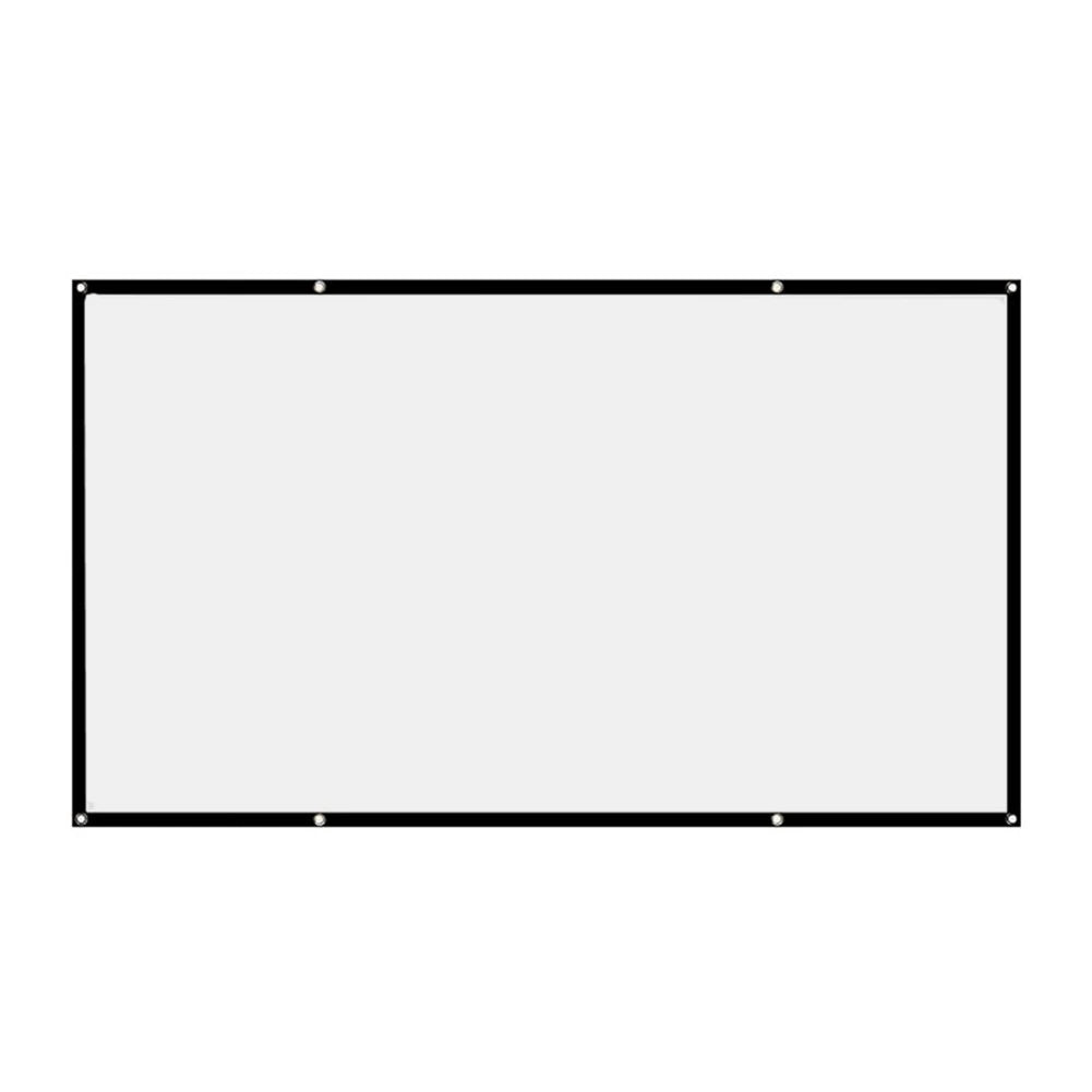 Écran de projection portable simple, grille de rideau, écran HD, cinéma à domicile, bureau, film extérieur, 60 ", 72", 84 ", 100", 120/150"