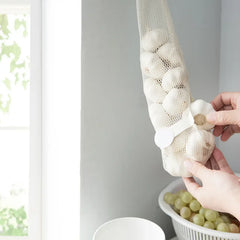 Sac de rangement réutilisable pour fruits de cuisine, sacs d'épicerie, fourre-tout en maille, organisateur d'oignons