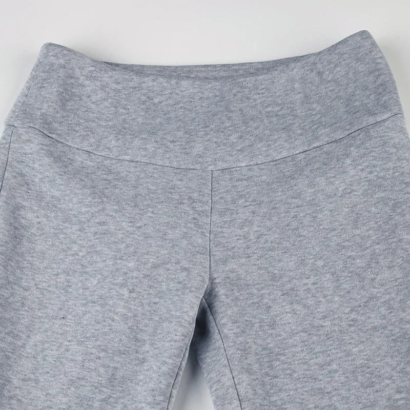 Women's Casual and Sexy Flared Trousers, Solid Color, Slim Fit, Low Rise, Bootcut, Autumn/Spring Fashion, Streetwear, Y2K, 2024