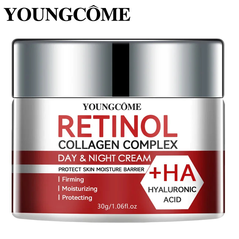 Crème hydratante de soin du visage au collagène au rétinol, hydratation en profondeur, adaptée au vieillissement sec, crème hydratante pour la réparation de la peau