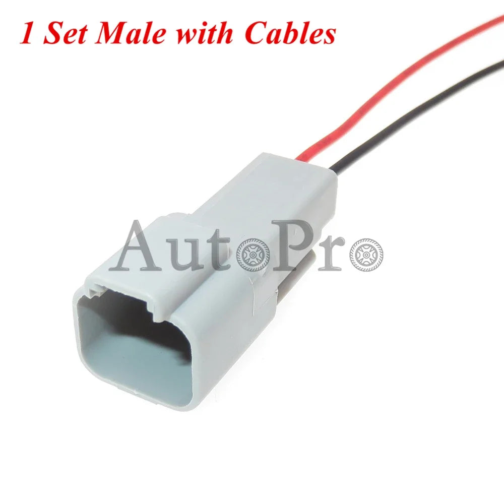 1 ensemble 2 trous Auto pièces AT06-2S AT04-2P DT04-2P DT06-2S AC assemblage voiture étanche câblage connecteur Auto étanche prise