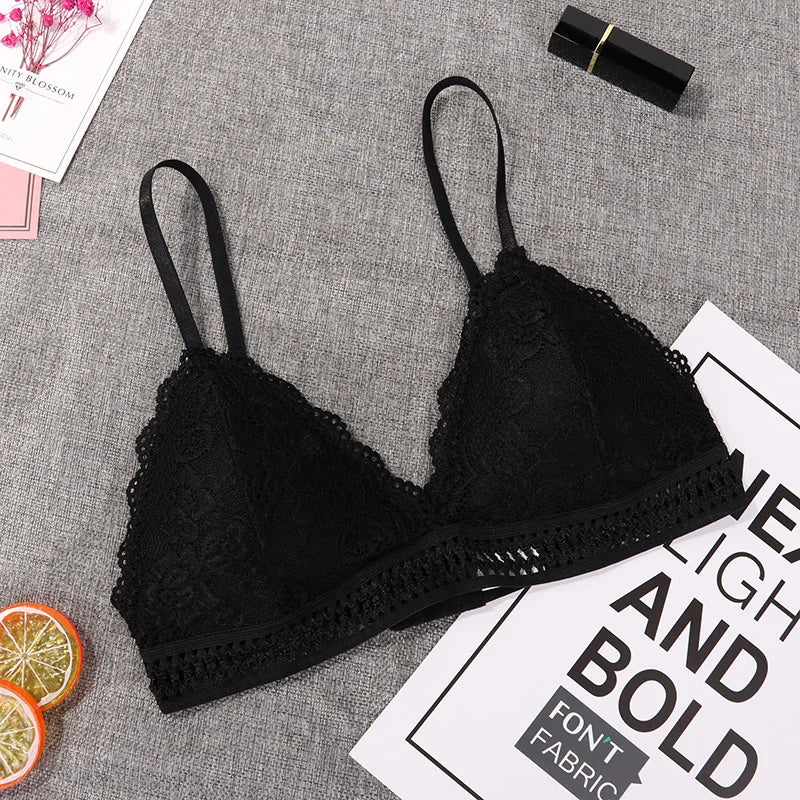 Soutien-gorge en dentelle, Sexy, décolleté en V profond, coupe Triangle, sans couture, Fitness, Yoga, sport, Lingerie, sous-vêtements, respirant, Push Up