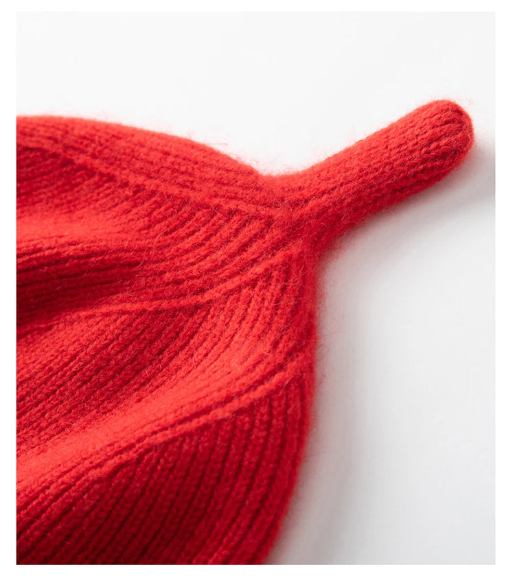 Garder au chaud chapeau d'hiver pour enfants unisexe tricot casquette enfants 100% cachemire Skullies chapeaux pour garçons Bonnet filles casquettes accessoires