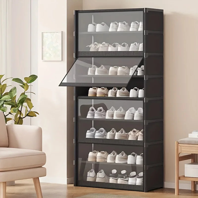 Étagère à chaussures-armoire de rangement à chaussures organisateur de chaussures Vertical pour placard entrée coin chambre-épilable bricolage étagère à chaussures étroite