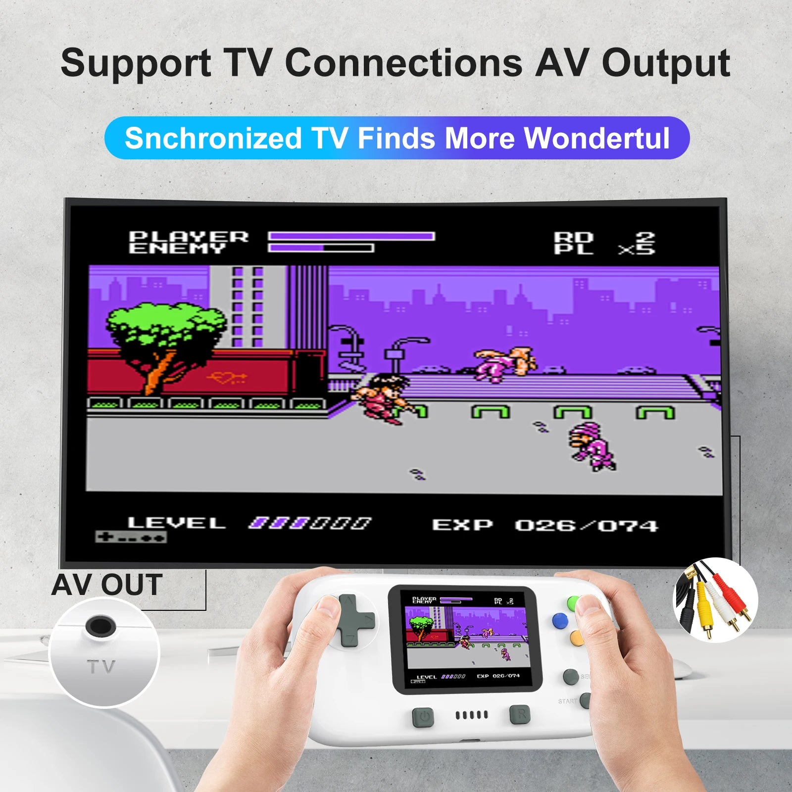 GAMINJA GC76 400 in 1 Classic Games Handheld Portable Game Console 2.8 inch Video Game Console Portable Game for Kids Gift