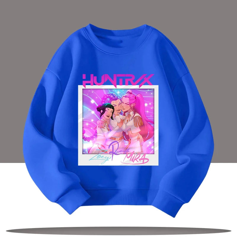 Vêtements pour enfants K-pop chasseurs de démons dessin animé imprimé 3-12 ans nouveau Style enfants col rond Sport chemise mignon fille haut décontracté