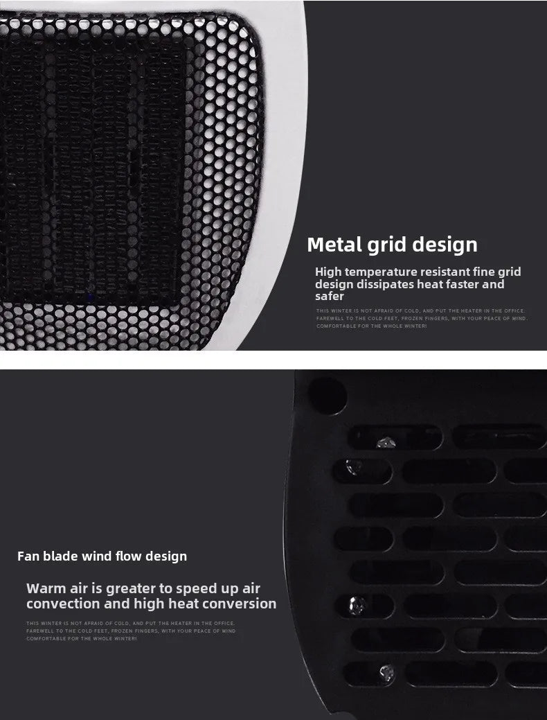 Chauffage électrique à prise murale, économe en énergie, faible bruit, radiateurs portables pour usage intérieur, pièce, cuillère à soupe