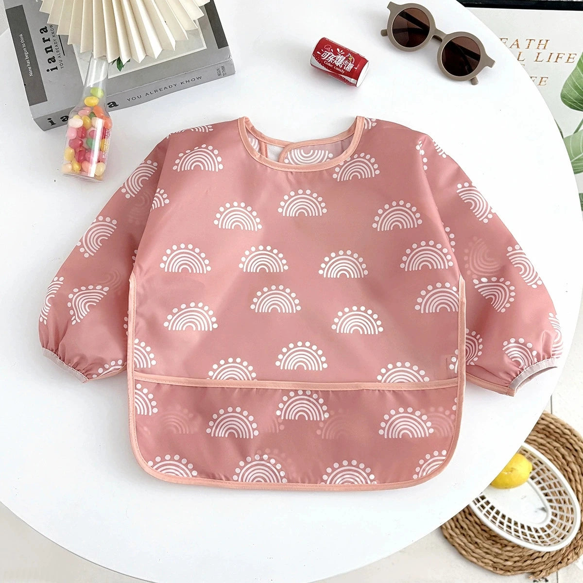 Bavoirs pour bébé, mignon, articles pour bébé, imperméable, manches longues, Smock artistique, tablier d'alimentation pour enfants