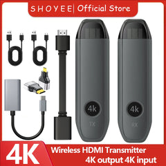 Émetteur et récepteur HDMI sans fil, entrée de décodage 4K, sortie 4K @ 30Hz, Plug & Play à latence ultra-faible pour les jeux, le cinéma maison