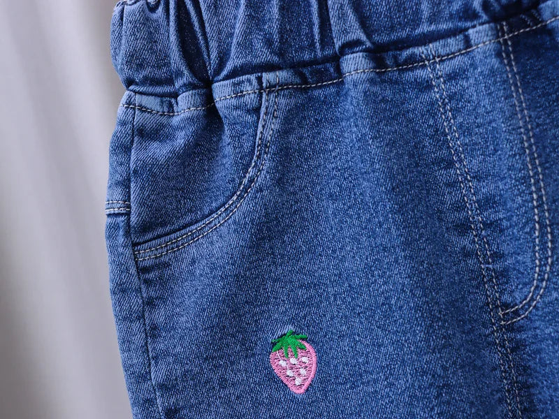 Bébé filles jean serré printemps automne filles suona Denim pantalon décontracté enfants Stretch pantalon évasé enfants vêtements for0-5 ans