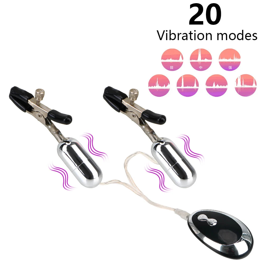Jouets sexuels pour femmes, massage des seins, pinces clitoridien, 20 continents morts, vibromasseur