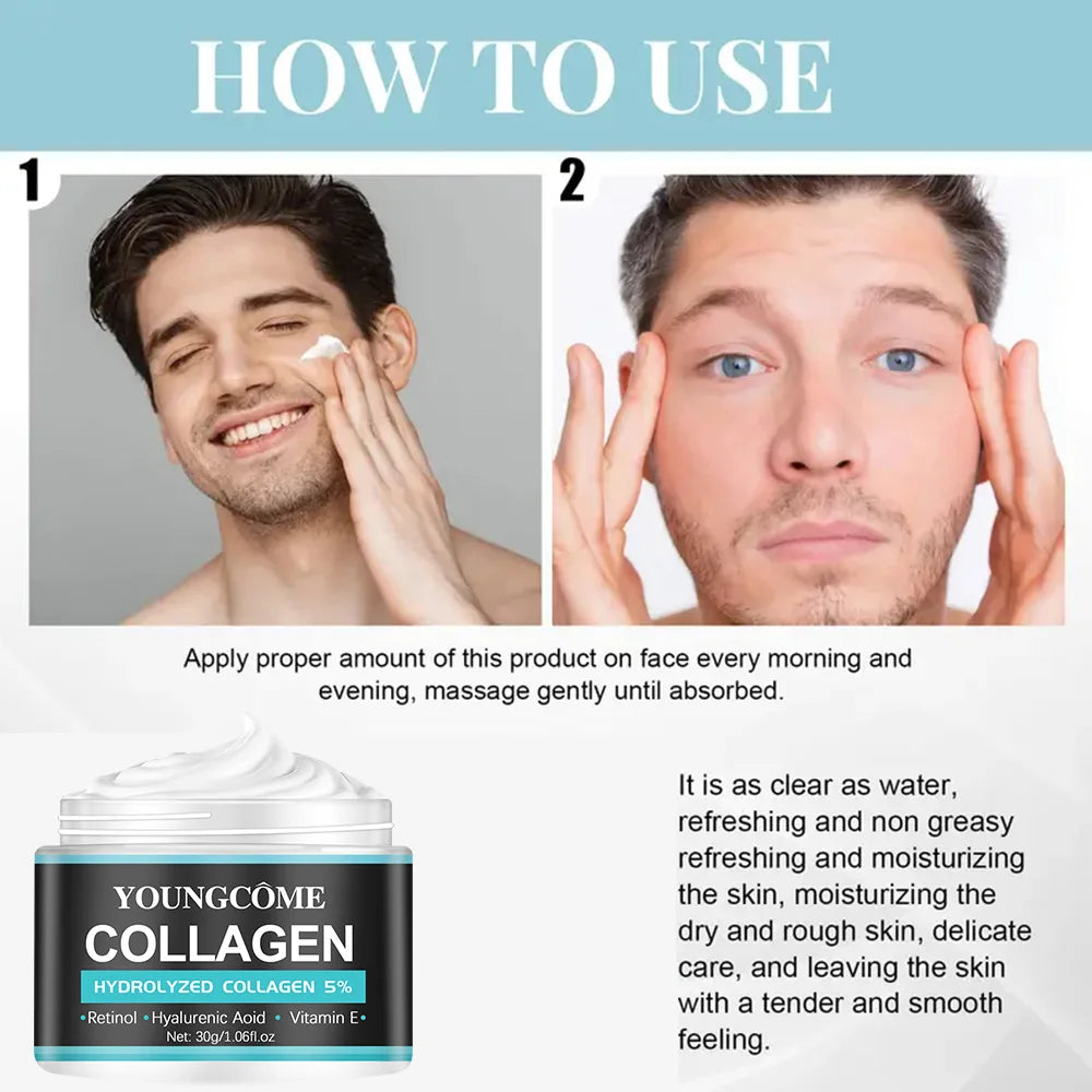Hommes rétinol collagène rides lisses jour et nuit rétinol hydratant crème pour le visage crème hydratante raffermissante hydratante
