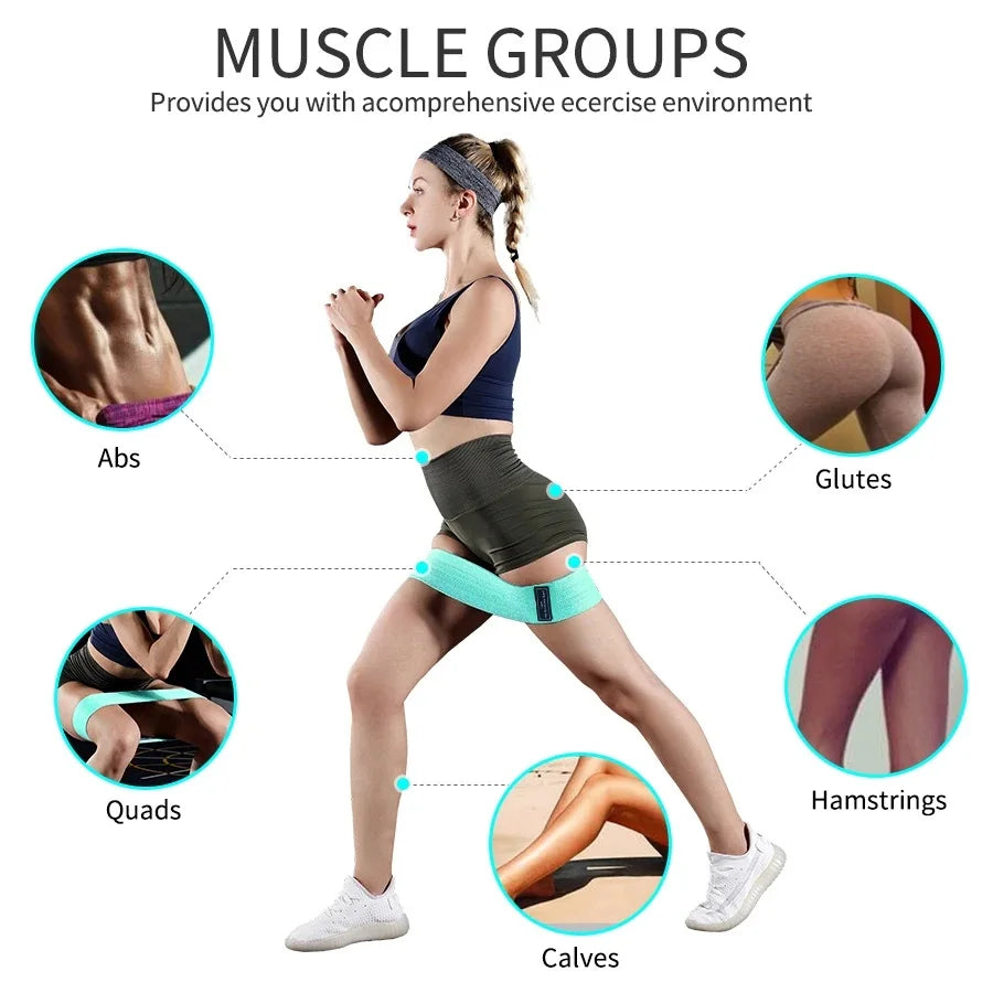 Bandes élastiques en tissu bandes de résistance de forme physique Yoga Pilates bandes d'extension de cercle de hanche boucles d'entraînement de gymnastique équipement d'entraînement de Yoga